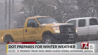 The NCDOT is preparing for winter weather across the state
