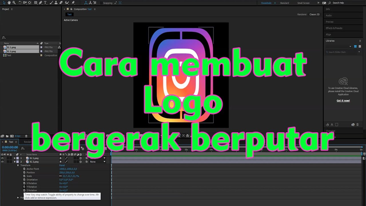 Cara Mudah Membuat Logo Berputar Bergerak YouTube