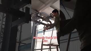Pneumatic Test in T/F Line 4 kg pressure  Test #Pneumatictest#thermicfluid#pipeline