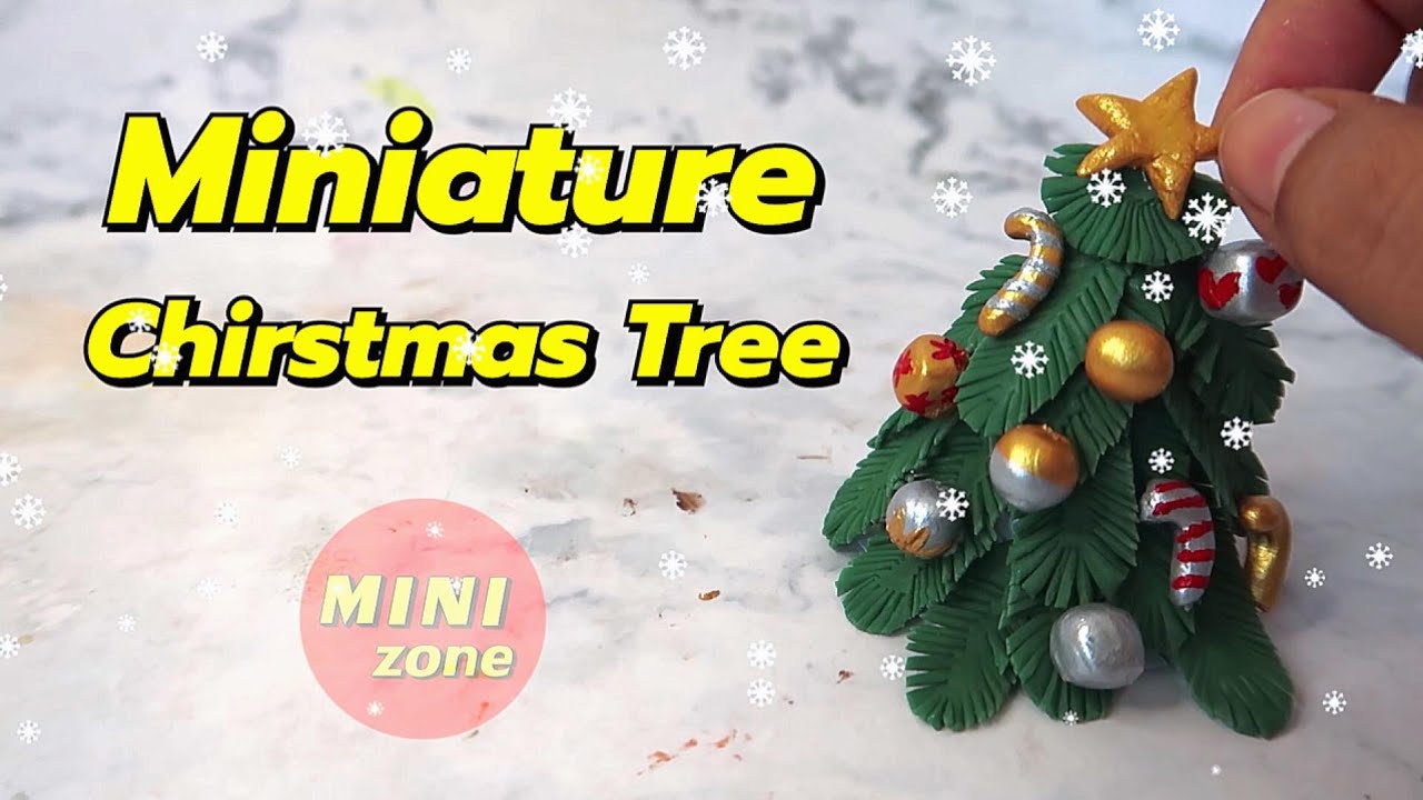 How to make a Miniature Christmas Tree l Air dry Clay Tutorial l Minizone