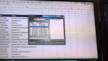 Telecomm Sector Video 2 of 5: Setting up a Simple Screening Model in Bloomberg/Excel