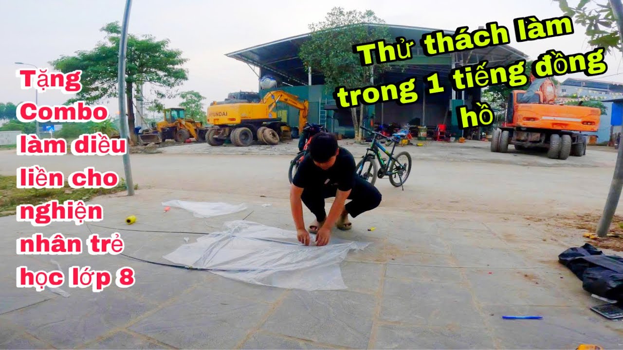 Ba Sói TV | Tặng combo làm diều liền cho nghiện nhân trẻ lớp 8 và Thử thách làm trong vòng 1 tiếng