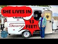 Tour of Joan's Scamp Travel Trailer | Her Tiny Home - a day in my nomad RV life