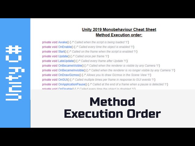 Unity - Manual: Script Execution Order settings