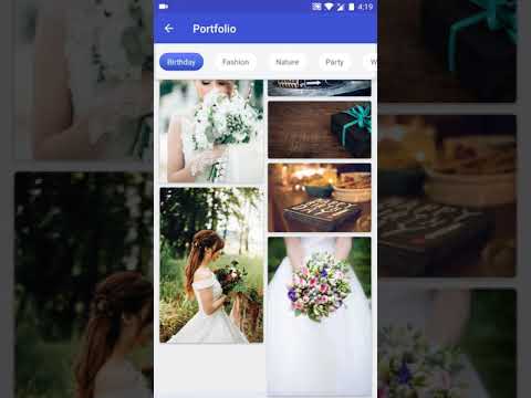 Native android app for photographic portfolio based on WordPress