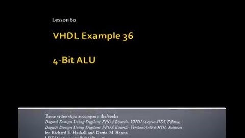 Lesson 60   Example 36  4 bit Arithmetic Logic Unit ALU