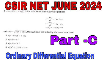 CSIR NET JUNE 2024 MATHEMATICS SOLUTION|| CSIR NET JUNE 2024 ORDINARY DIFFERENTIAL EQUATION SOLUTION
