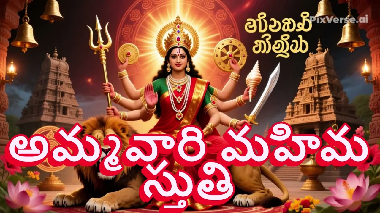 🌺 అమ్మవారి మహిమ స్తుతి | Praise of Ammavaru’s Greatness in Telugu | Powerful Devotional Chant 🌺