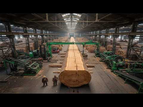 From Forest to Mill: 60 Foot Logs Are Processed Inside Oldest Sawmill In America