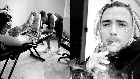 Caskey Getting His Leg Tattooed || Shows Off His Other Tattoos