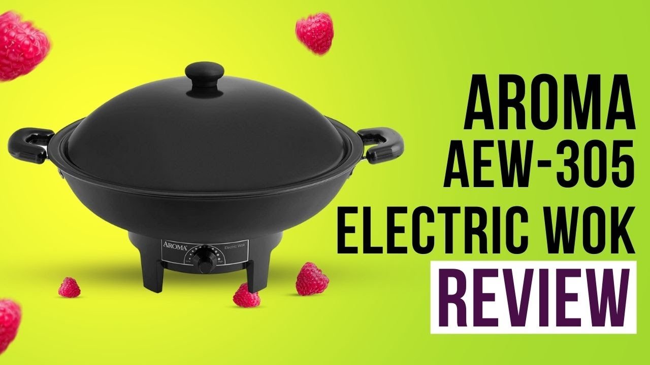 Aroma Housewares AEW305 Electric Wok Easy Clean Nonstick, Dishwasher