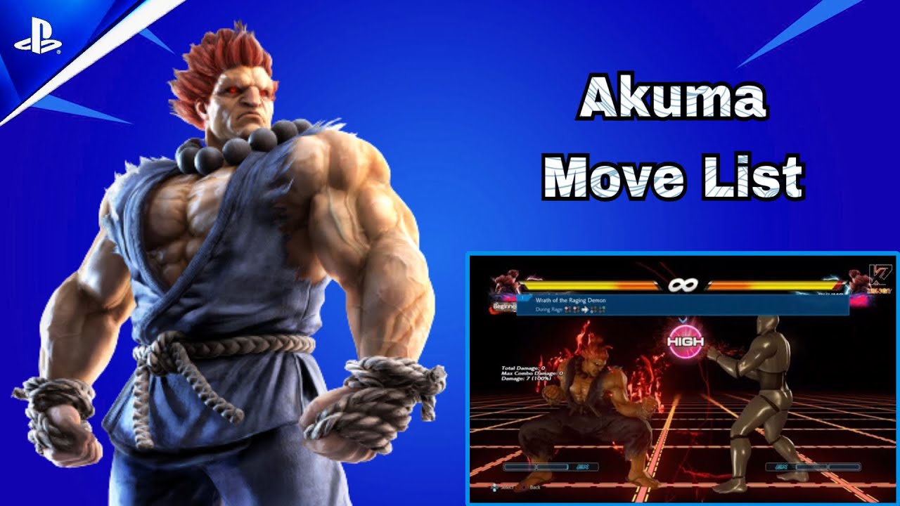 Akuma Move List List) TEKKEN 7 YouTube