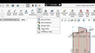 SOLIDWORKS MBD 2019  Bend Tables