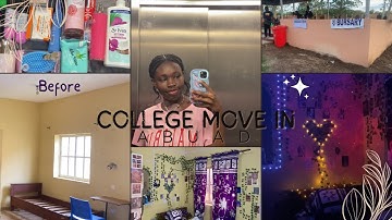 COLLEGE MOVE IN VLOG//ROOM TRANSFORMATION ABUAD