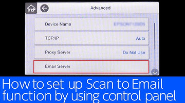 DS-790WN - How to set up Scan to Email function by using control panel