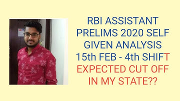 RBI ASSISTANT PRELIMS 2020 SELF GIVEN ANALYSIS |15 FEB - 4th SHIFT| |BANKING91|