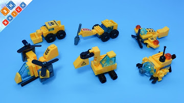 Lego Mini Vehicles - Part 6 Lego Building Construction Mini Vehicles #2  (Tutorial)