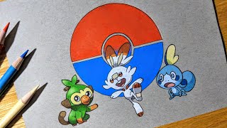 Speed Drawing | Pokemon Sword/Shield Starters screenshot 3