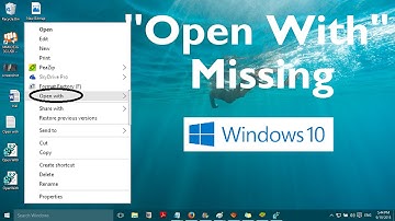 Right Click "Open with" Missing in Windows 10 - Solved