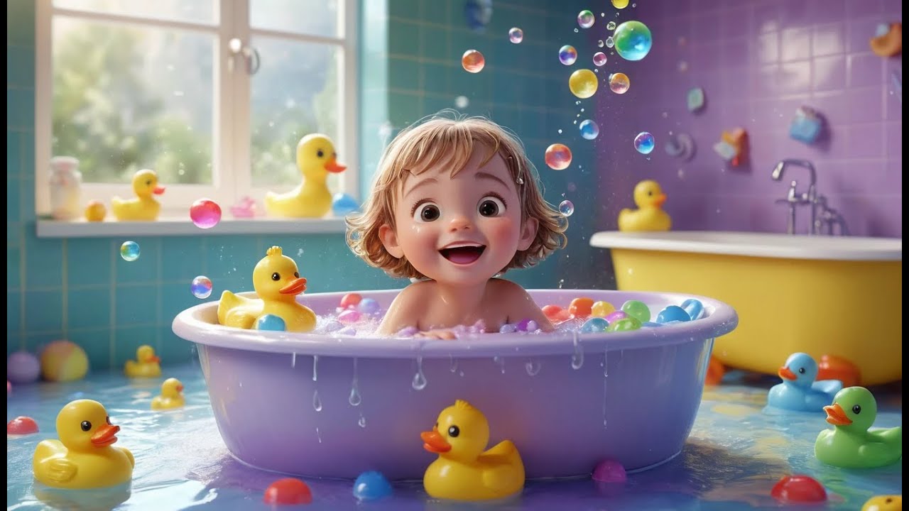 Splish, Splash, A Rainbow Bath | Fun Nursery Rhyme for Kids | Sing-Along Song