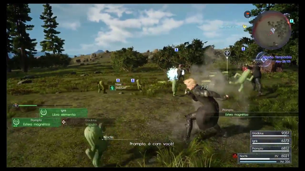 FINAL FANTASY XV: First Timed Mission (100 Cactuar/Slactuar "Challenge")