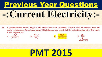 A potentiometer wire of length L and a resistance r are connected in series with a battery of e.m.f.