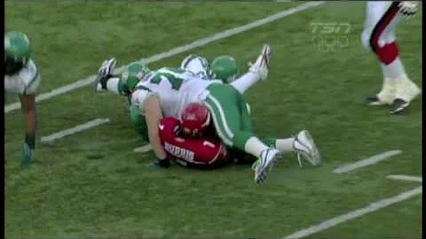 John Chick sacks Henry Burris - October 17, 2009 i...