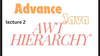 chapter 1 | Easy way to explain awt hierarchy|advance java|#advancejava #javalanguage #programming