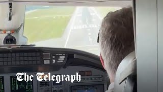 video: Watch: ‘It might get a bit windy’ -  Cessna pilot sticks landing in 50mph winds