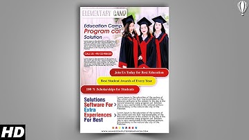 Coreldaw Tutorial || Make school flyer - full hindi video by Muhammad Anas