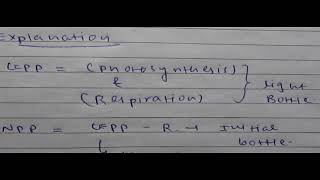 Problem Solving on Measurement of GPP and NPP in Aquatic ecosystem/Ecology