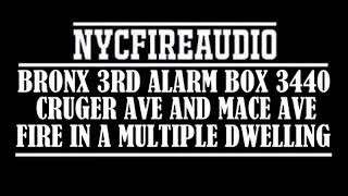 NYCFireAudio - FDNY Bronx 3rd Alarm Box 3440 Audio - Heavy Fire In A Multiple Dwelling - 3/27/20