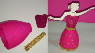 Unique Wallpiece Making Easy Doll Wallpiece Making Bottle Craft Showpiece Making