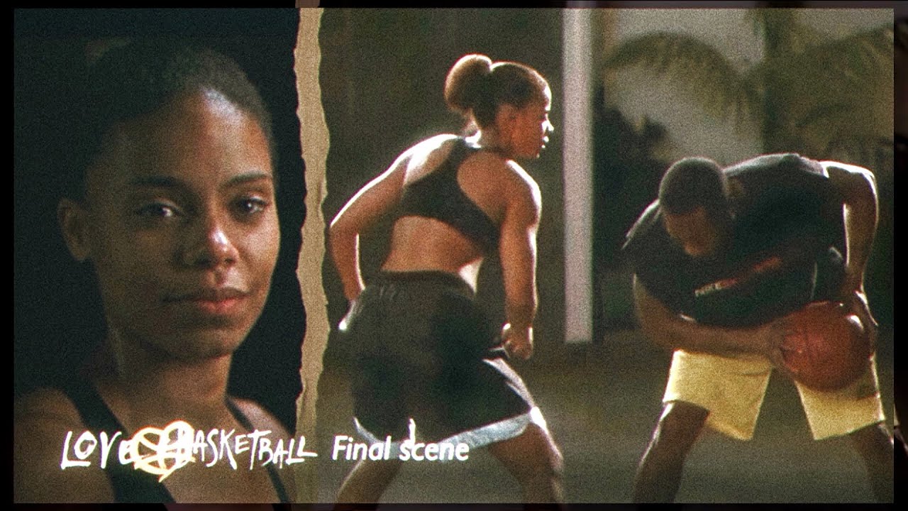 Love and basketball - Monica and Quincy playing a final one-on-one basketball game. | 4K full scene.