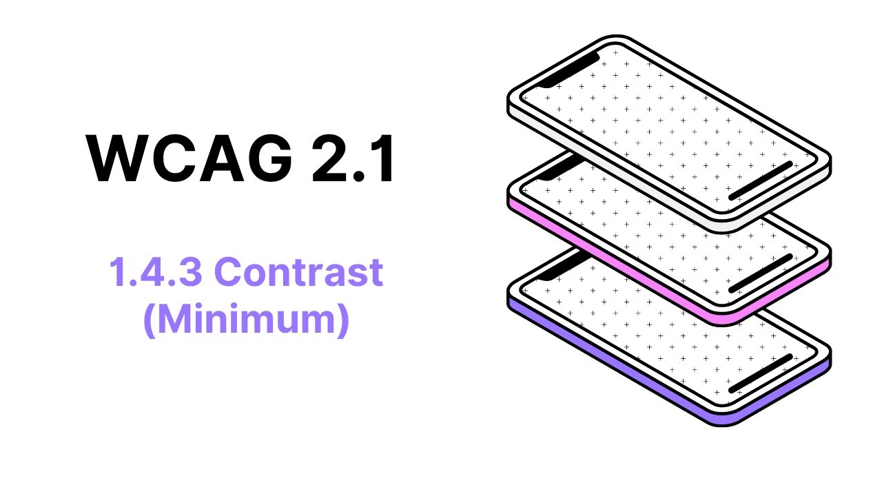 WCAG 2.1 Guideline 1.4.3 Contrast (Minimum) - YouTube