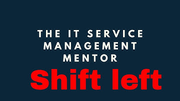 Shift left approach - ITIL4