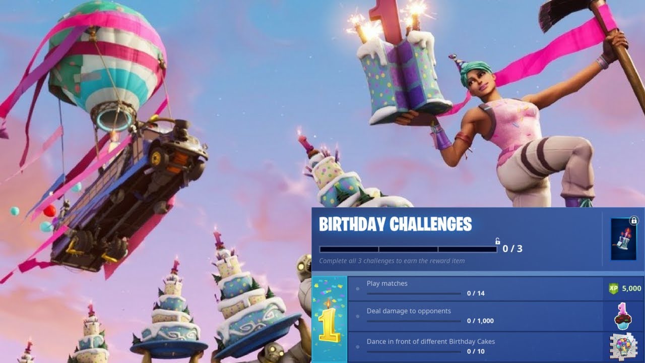 ANNIVERSAIRE FORTNITE Découvrez les défis de l