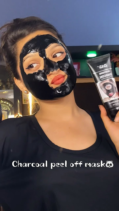 Charcoal peel off mask🐼 / How to use?? #shorts