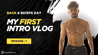 My First Gym Vlog – Back & Biceps Day | Fitness Journey Begins 💪 (Episode 1)