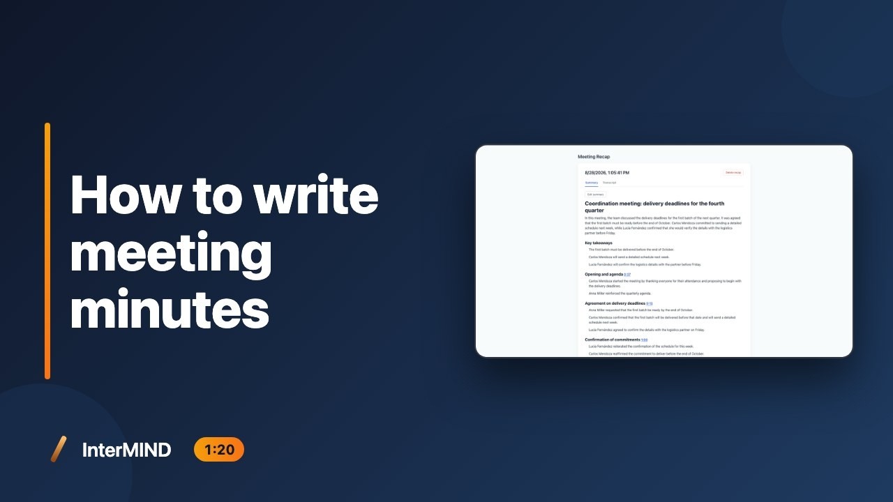 How to write meeting minutes: the template — and in whose language they arrive (2026)