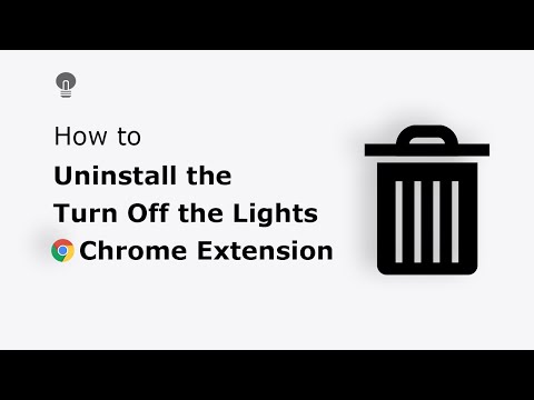 🔵How to uninstall the Turn Off the Lights chrome extension? | Google Chrome web browser