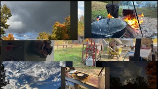 Revisited Timelapse clouds/Old Woodturning on second half from sometime back combination video