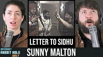 Sunny Malton - Letter to Sidhu | music video | irh daily REACTION!