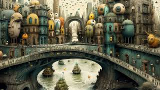 Infinite Zoom in a surreal city Ai generated video 4k