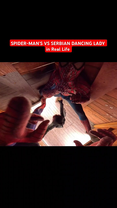 SPIDER-MAN'S VS SERBIAN DANCING LADY in Real Life. #spiderman #crazygirl #halloween #funny #parkour