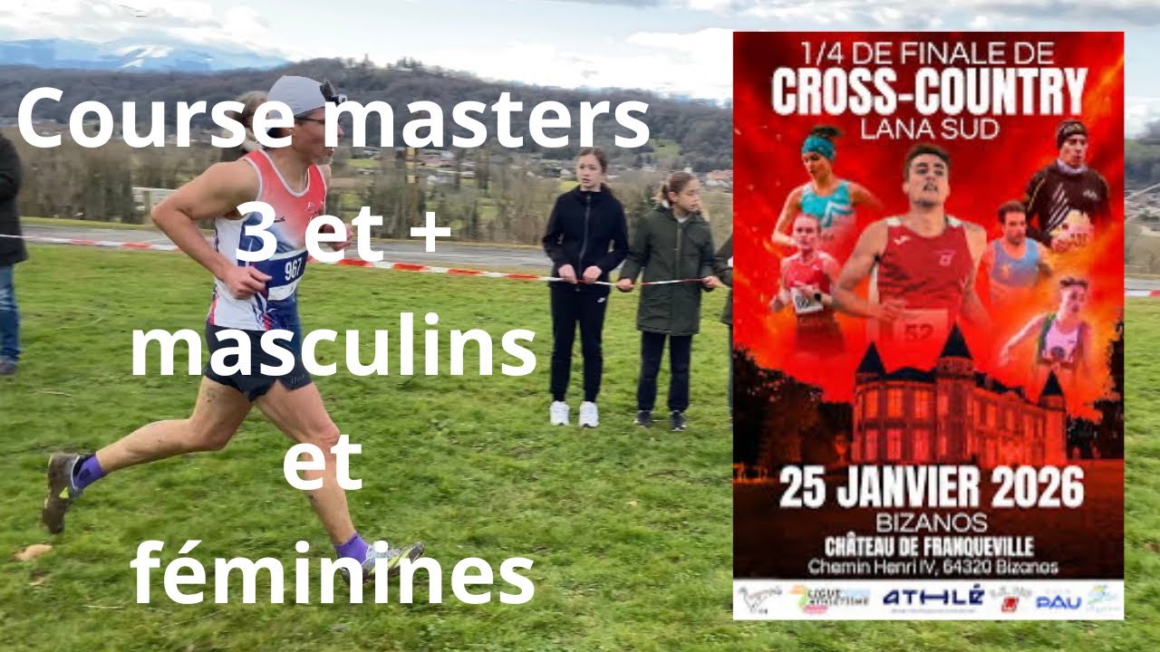 Je participe au 1/4 de finale LANA SUD de cross-country à Bizanos(64)le 25 janvier 2025
