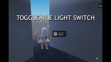 How to make a light switch in Roblox Studio