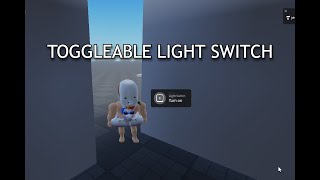 How to make a light switch in Roblox Studio