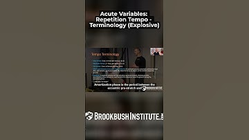 Acute Variables: Repetition Tempo - Terminology (Explosive)