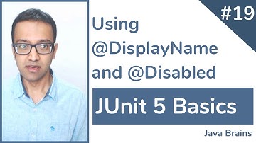 JUnit 5 Basics 19 - Using DisplayName and Disabled annotations